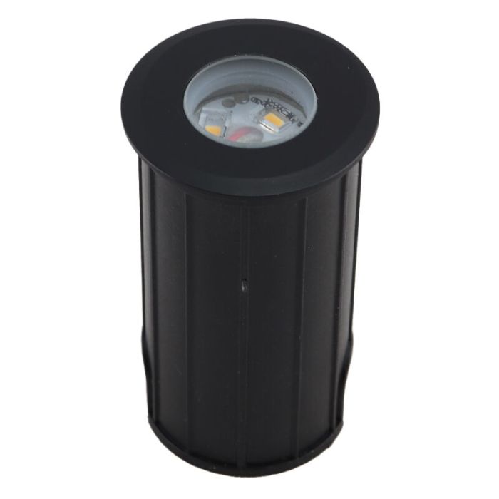 Aluminium nedgravningsspot sort, Catamarca, 3W, 2700K LED, IP68