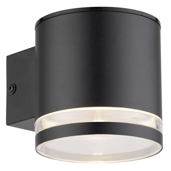 Modern udendørs væglampe solcelle sort, Tommy, 1W, 2700K LED, IP54