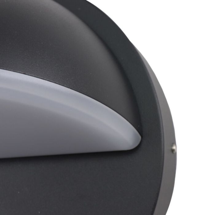 Modern udendørs væglampe med bevægelsessensor sort, Shelby, 7W, 3000K LED, IP44