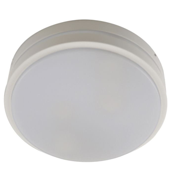 Plast udendørs loftslampe med bevægelsessensor hvid, James, IP54