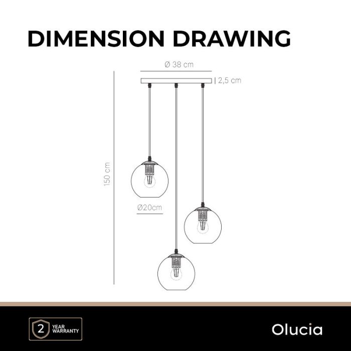 Design pendler lampe lyserød, Giada