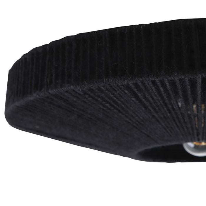 Rustik loftlampe sort, Sanny