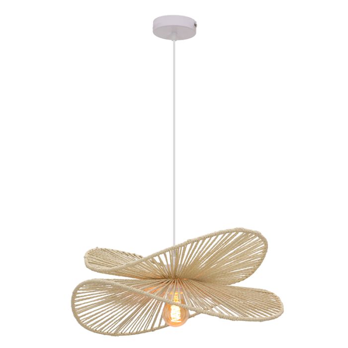 Papir pendler lampe beige, Rosalie