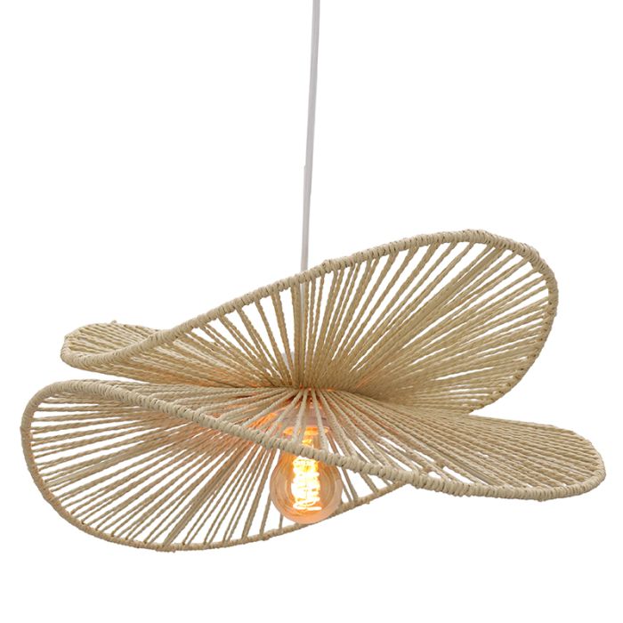 Papir pendler lampe beige, Rosalie