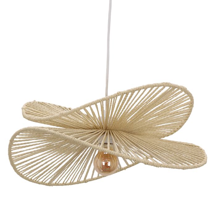 Papir pendler lampe beige, Rosalie