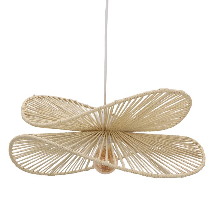 Papir pendler lampe beige, Rosalie