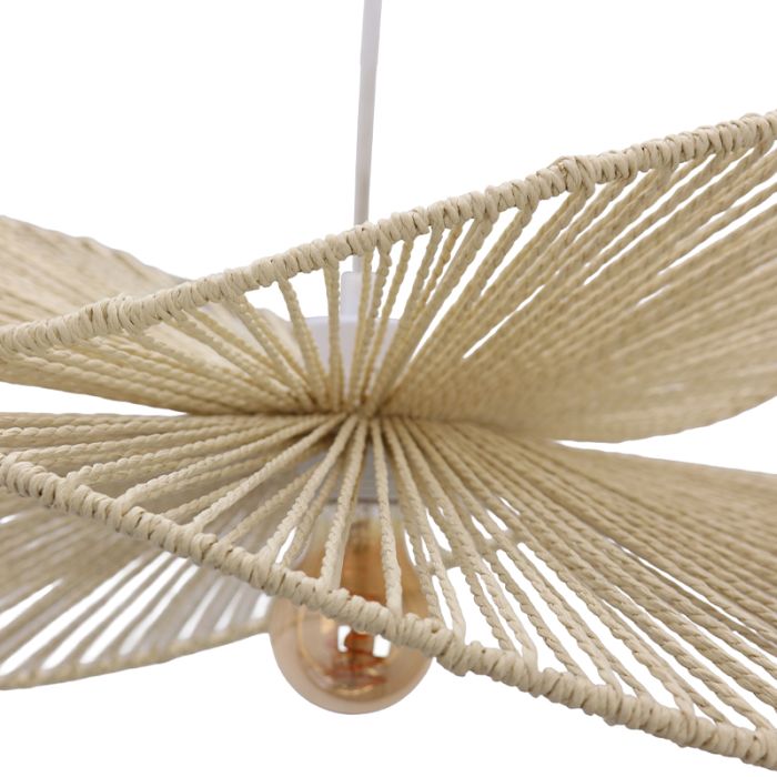 Papir pendler lampe beige, Rosalie