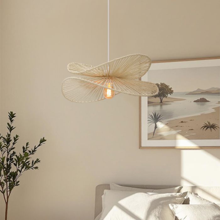 Papir pendler lampe beige, Rosalie