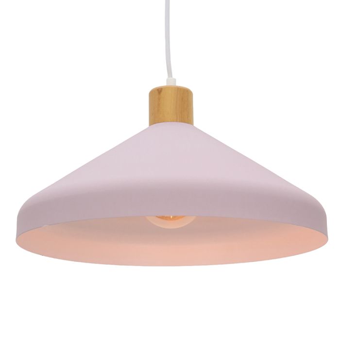 Rustik pendler lampe lyserød, Freddie