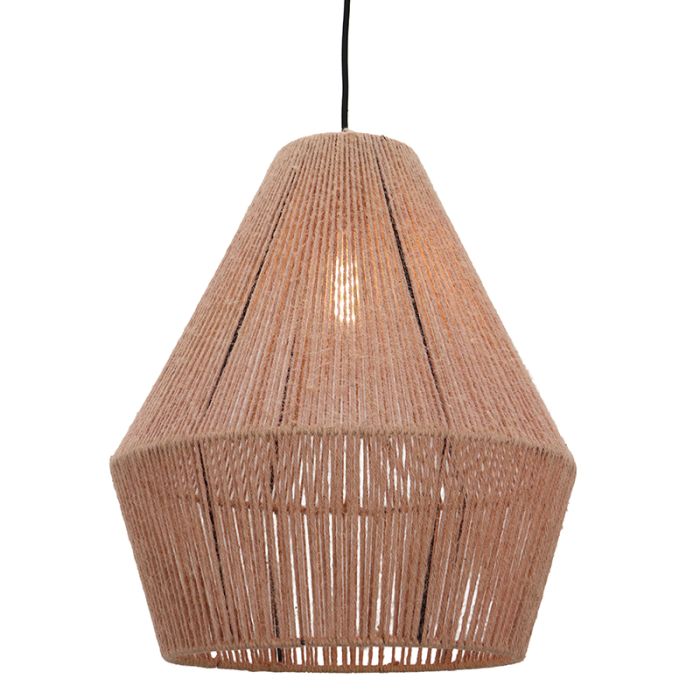 Rustik pendler lampe lyserød, Holly