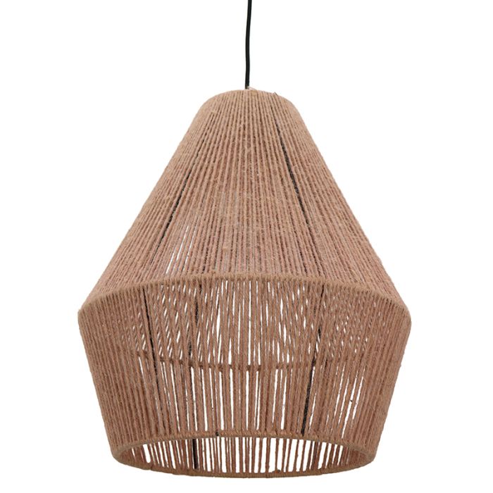 Rustik pendler lampe lyserød, Holly