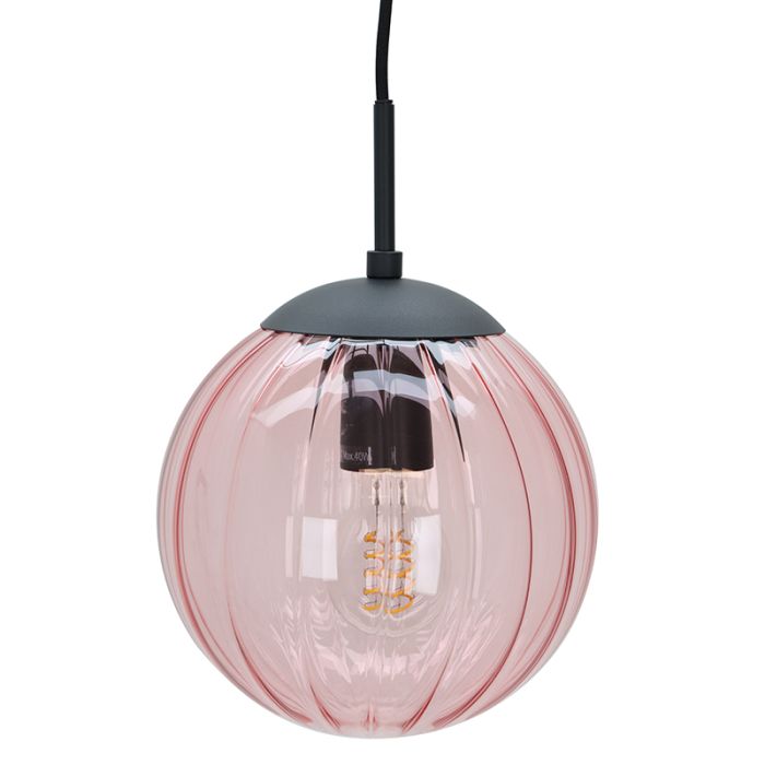 Retro pendler lampe lyserød, Rifka
