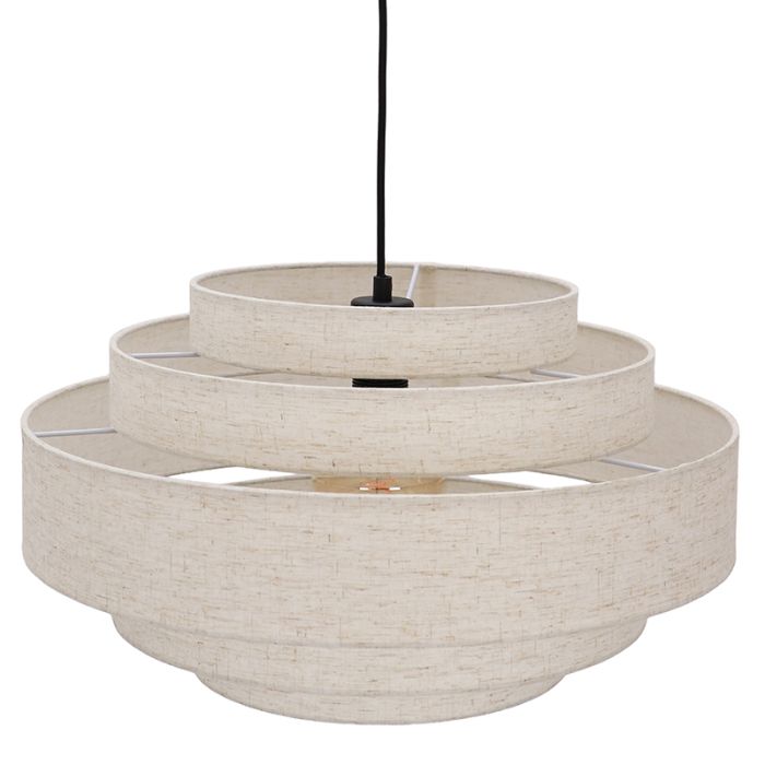 Modern pendler lampe beige, Timmy
