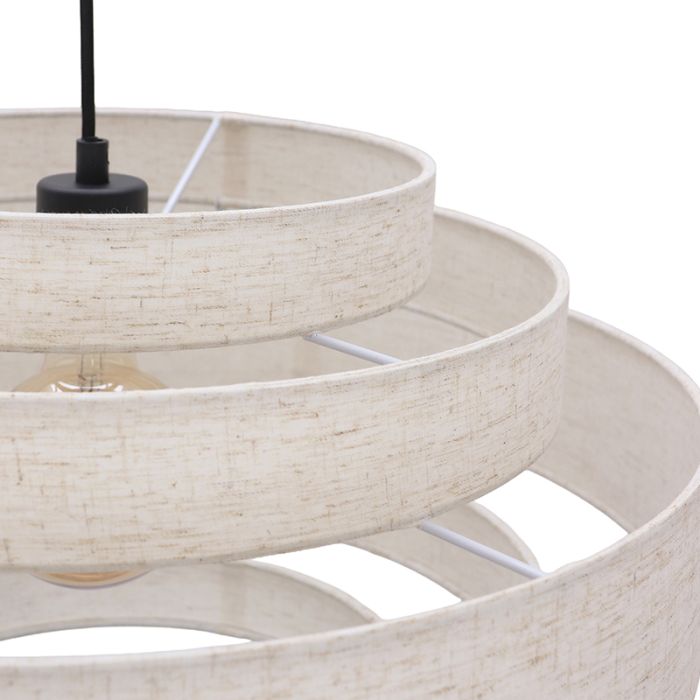 Modern pendler lampe beige, Timmy