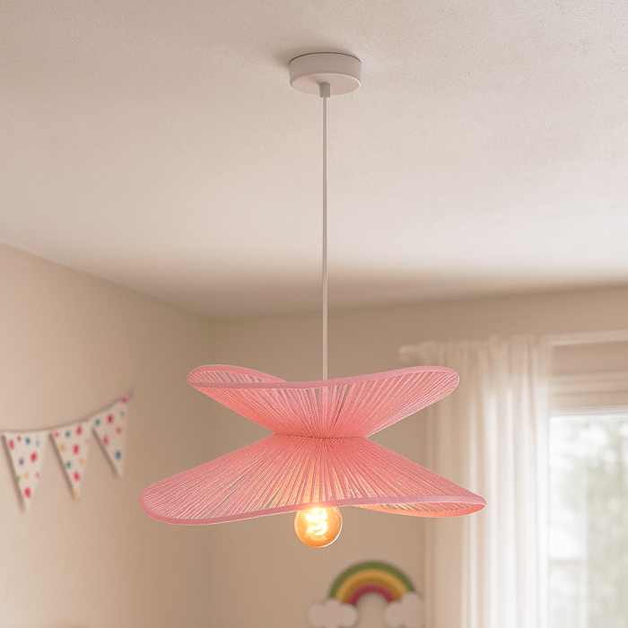 Papir pendler lampe lyserød, Rosalie