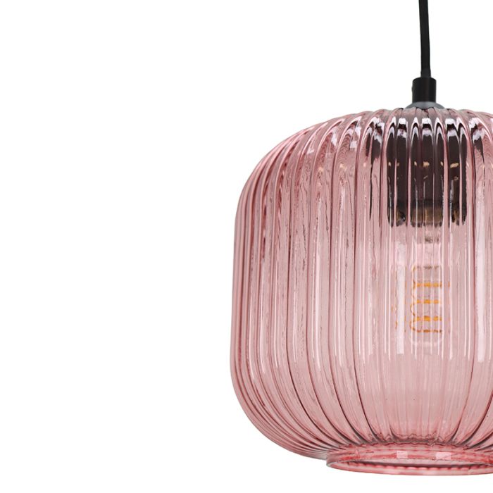 Design pendler lampe lyserød, Charlois