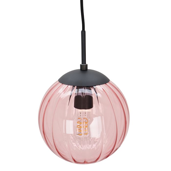 Retro pendler lampe lyserød, Rifka