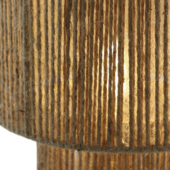 Rustik bordlampe brun, Sanny, med brytare