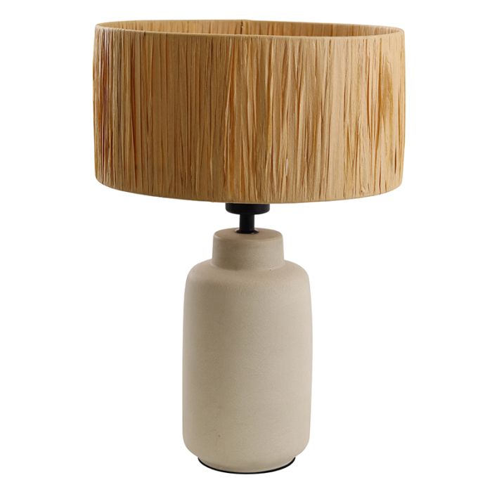 Papir bordlampe brun, Daisy, med brytare