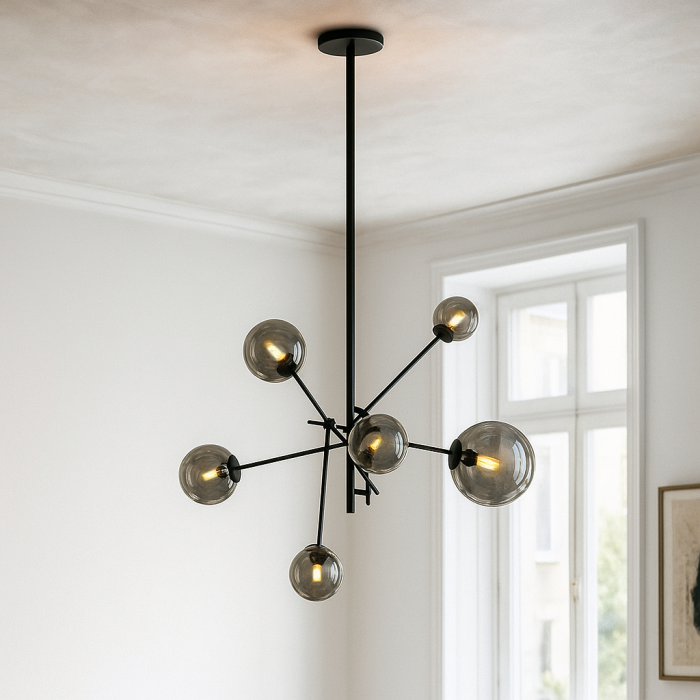 Design pendler lampe grå, Kaily