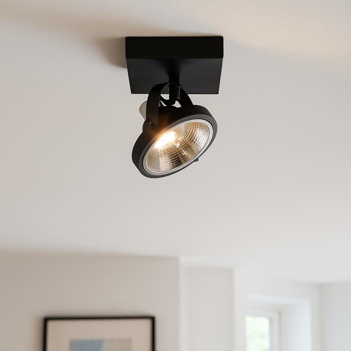 Modern loftlampe sort, Morris