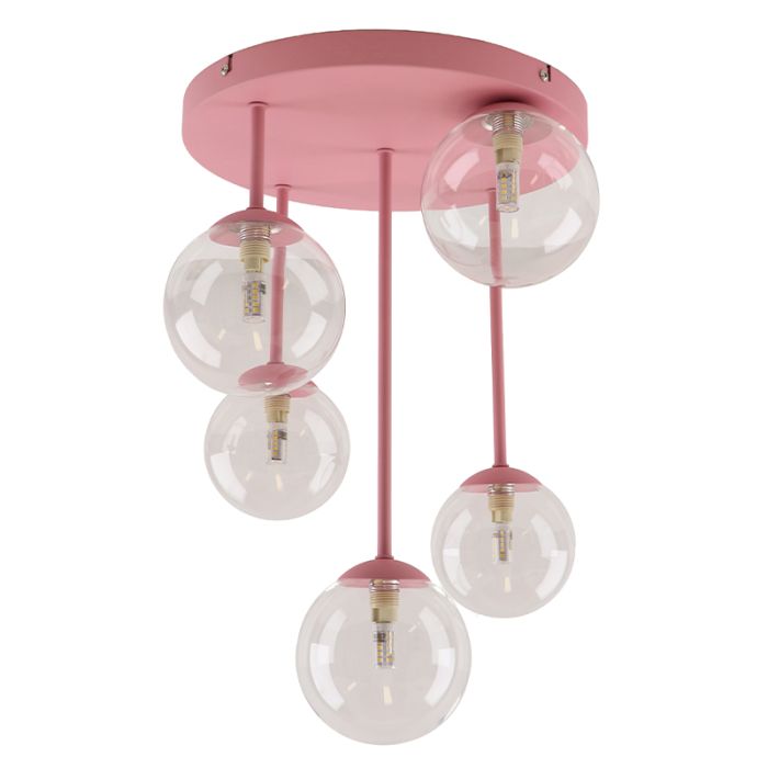 Design loftlampe lyserød, Stacy