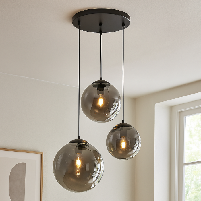 Design pendler lampe sort, Dolf