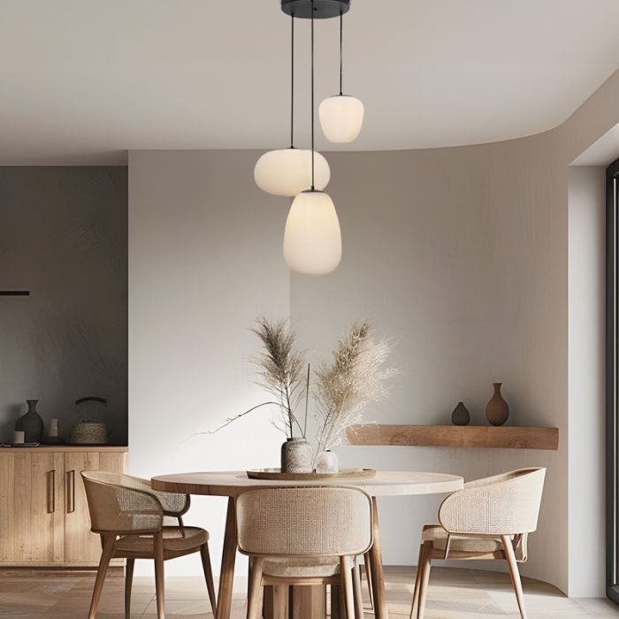 Modern pendler lampe hvid, Davide