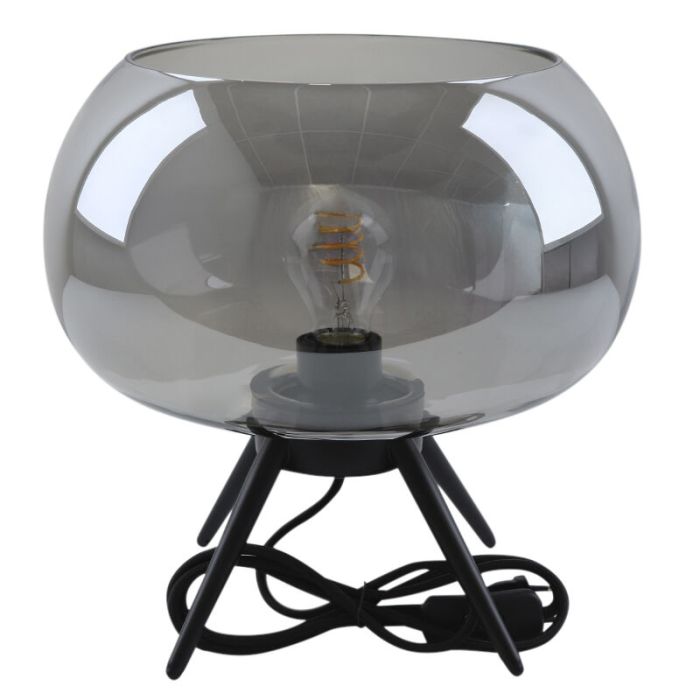 Design bordlampe grå, Vidro, med brytare