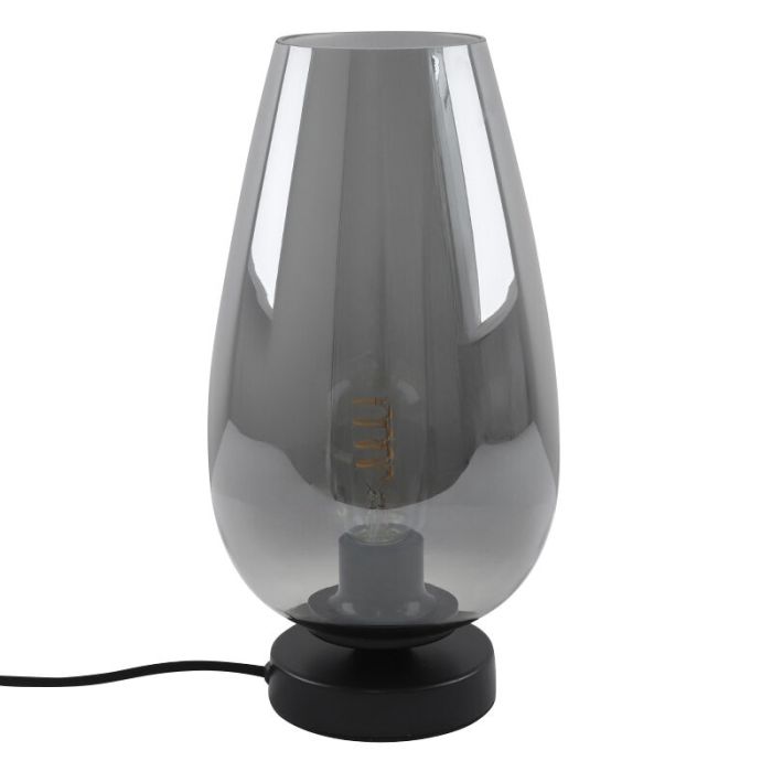 Design bordlampe grå, Andy, med brytare