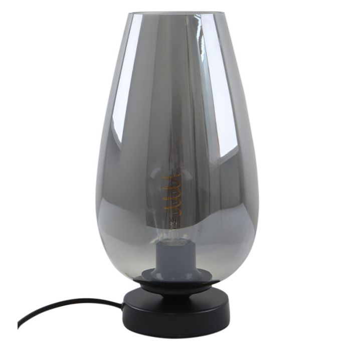 Design bordlampe grå, Andy, med brytare