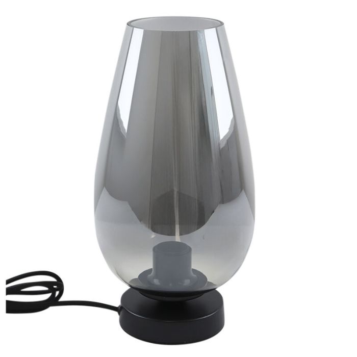 Design bordlampe grå, Andy, med brytare