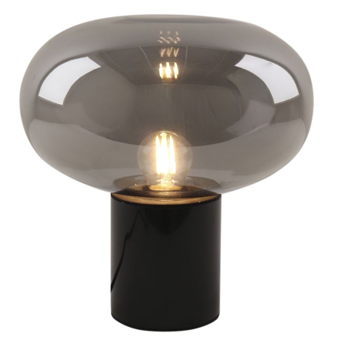 Marmor bordlampe grå, Alan, med brytare