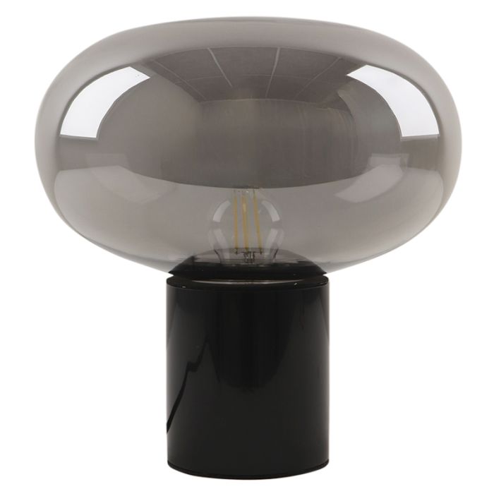 Marmor bordlampe grå, Alan, med brytare