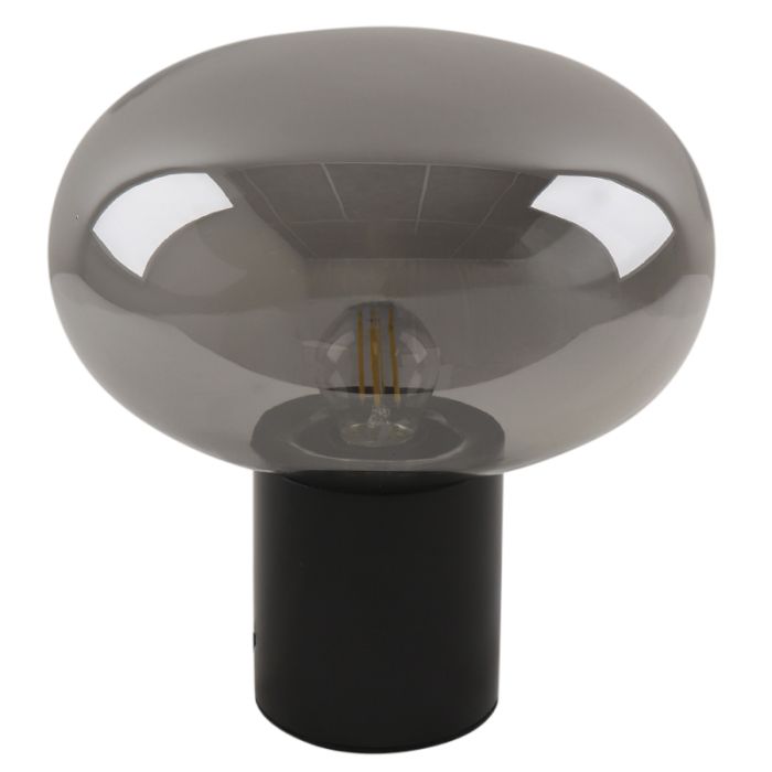 Marmor bordlampe grå, Alan, med brytare