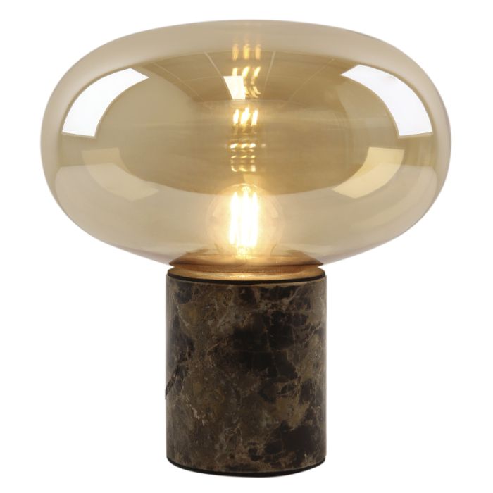 Marmor bordlampe rav, Alan, med brytare