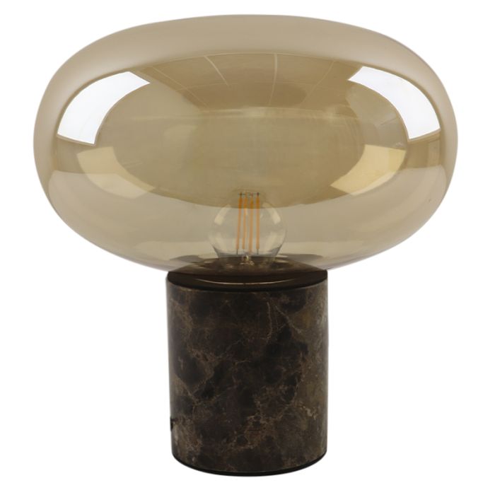 Marmor bordlampe rav, Alan, med brytare