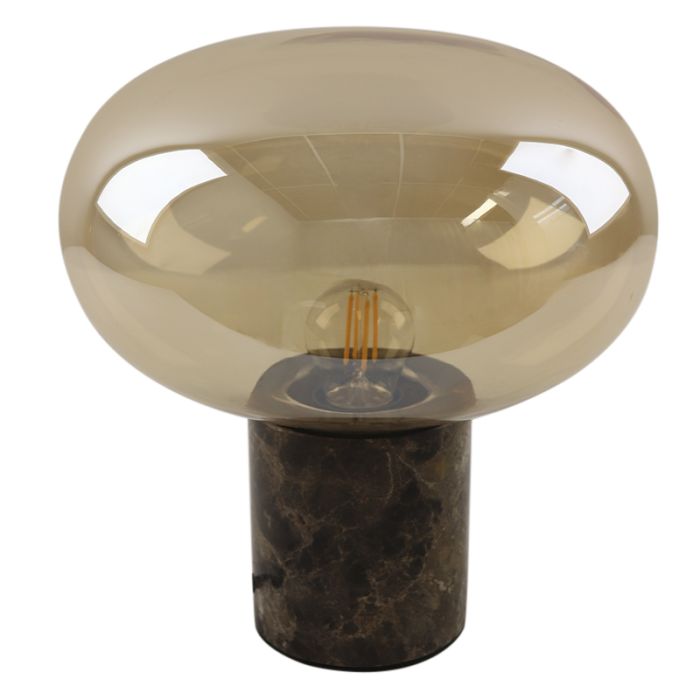 Marmor bordlampe rav, Alan, med brytare