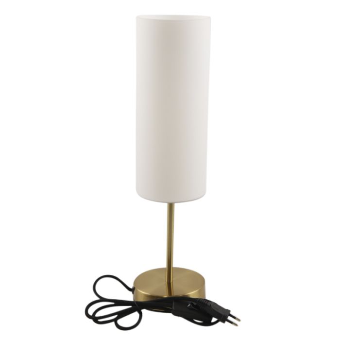 Modern bordlampe hvid, Gaya, med brytare