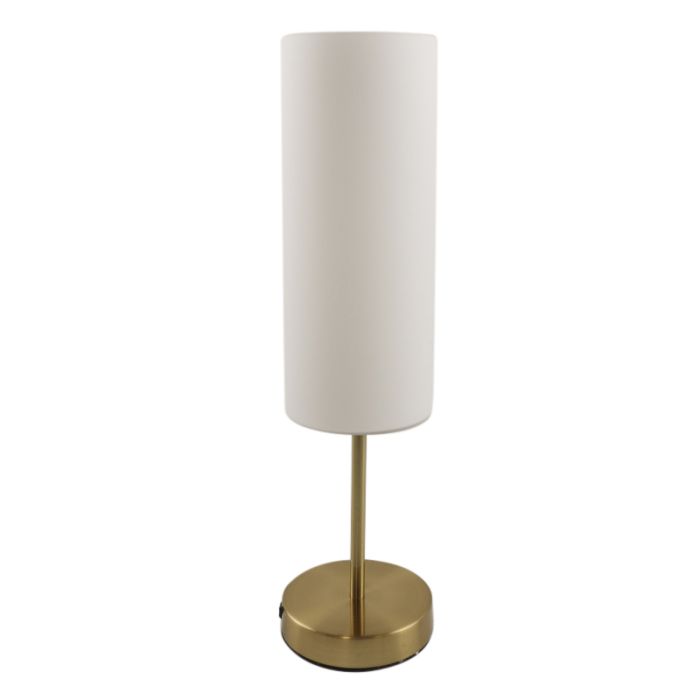 Modern bordlampe hvid, Gaya, med brytare