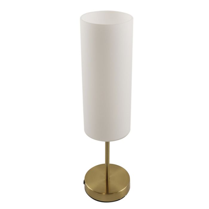 Modern bordlampe hvid, Gaya, med brytare