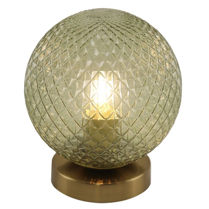 Retro bordlampe grøn, Johnson, med brytare