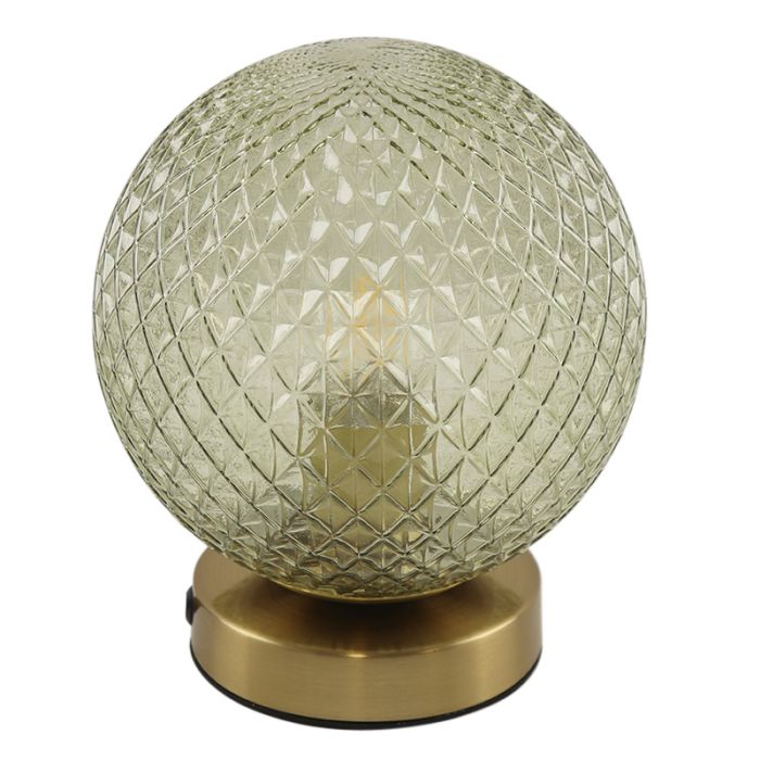 Retro bordlampe grøn, Johnson, med brytare