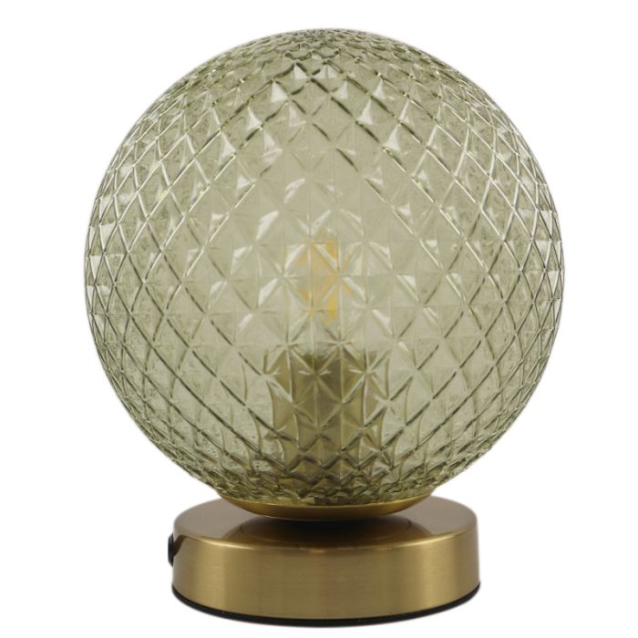 Retro bordlampe grøn, Johnson, med brytare