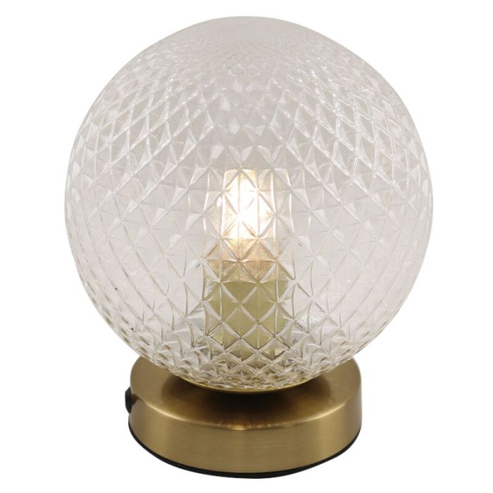Retro bordlampe gennemsigtig, Johnson, med brytare