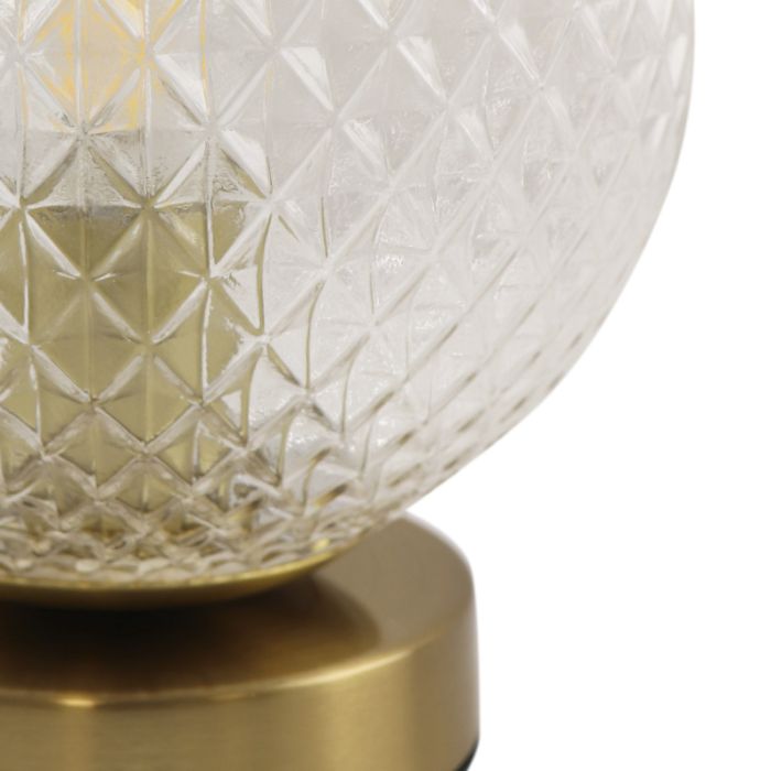 Retro bordlampe gennemsigtig, Johnson, med brytare