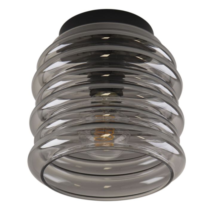 Glas loftlampe grå, Karen