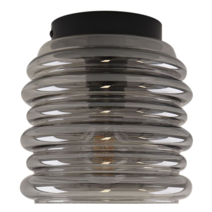 Glas loftlampe grå, Karen