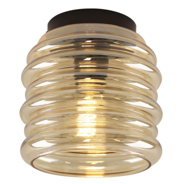 Glas loftlampe rav, Karen