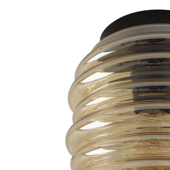Glas loftlampe rav, Karen